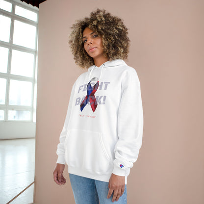 Champion branded, "Fight Back!" F*ck Cancer | Vernett Rose Haiti edition | Cancer Awareness Ribbon Pullover