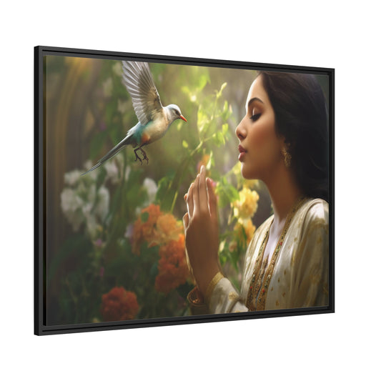 Feathers of Resilience-Matte Canvas, Black Frame
