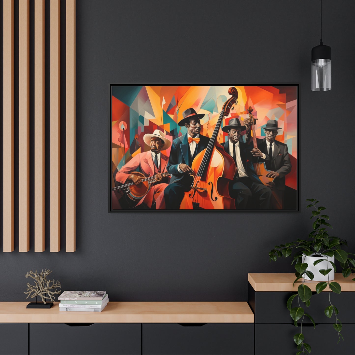 Blues Brothers-Matte Canvas, Black Frame