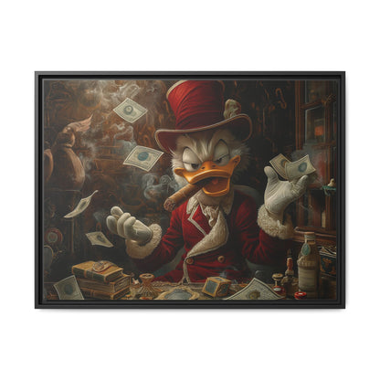 Dollar Duck Dynasty| Matte Canvas, Black Frame