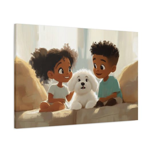 Little Friends, Big Love | Home Decor | Nursery Decoration | Stretched Canvas
