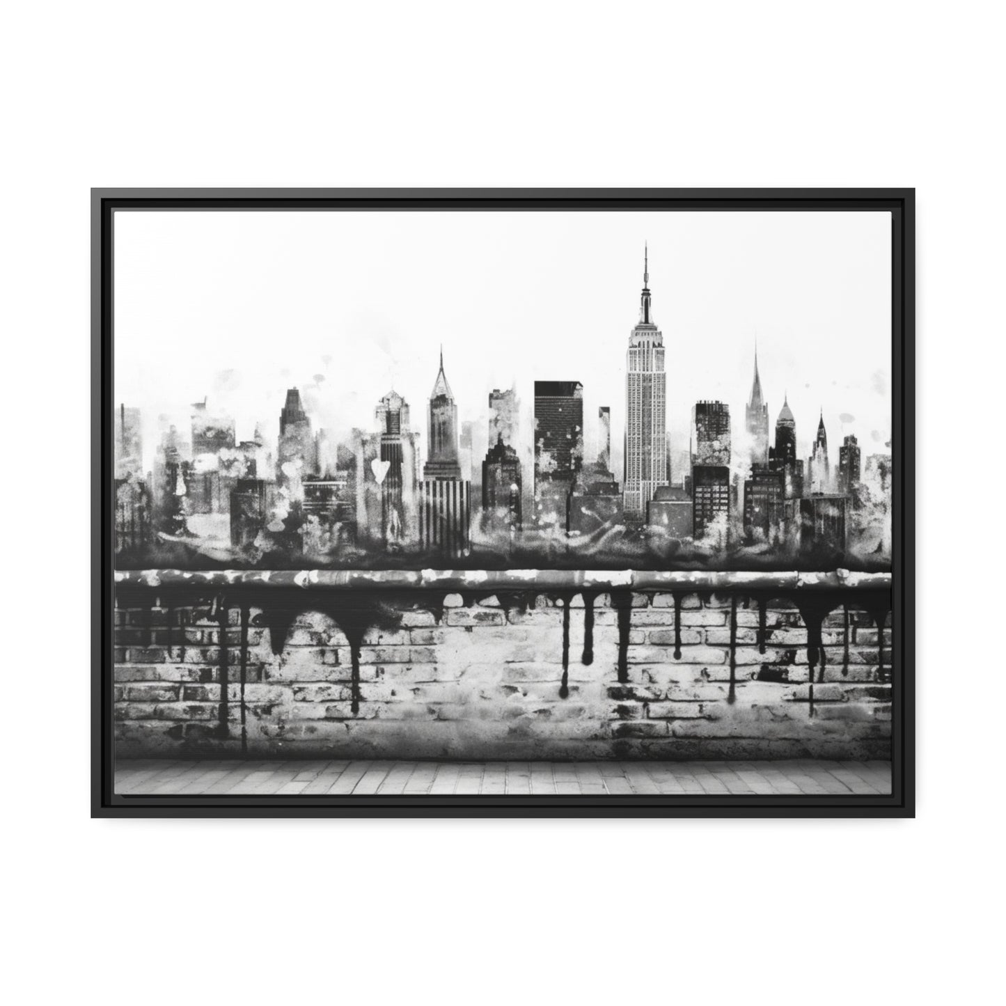 New York State of Mind-Matte Canvas, Black Frame