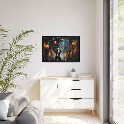 A Dog's World-Matte Canvas, Black Frame