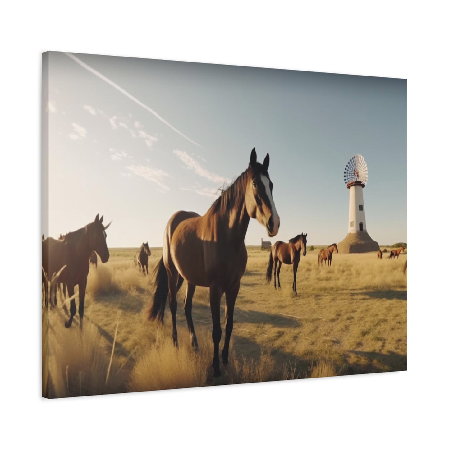 Herd of horses-Matte Canvas, Stretched, 1.25"