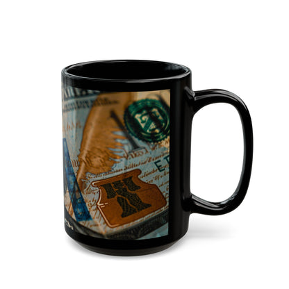 Money Mug | $100 Bill | Benjamin Franklin| Black Mug (15oz)