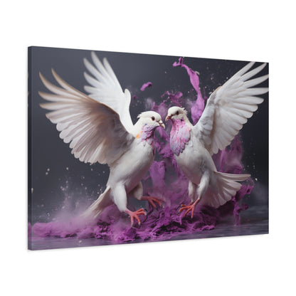 Doves Fly-Matte Canvas, Stretched, 1.25"