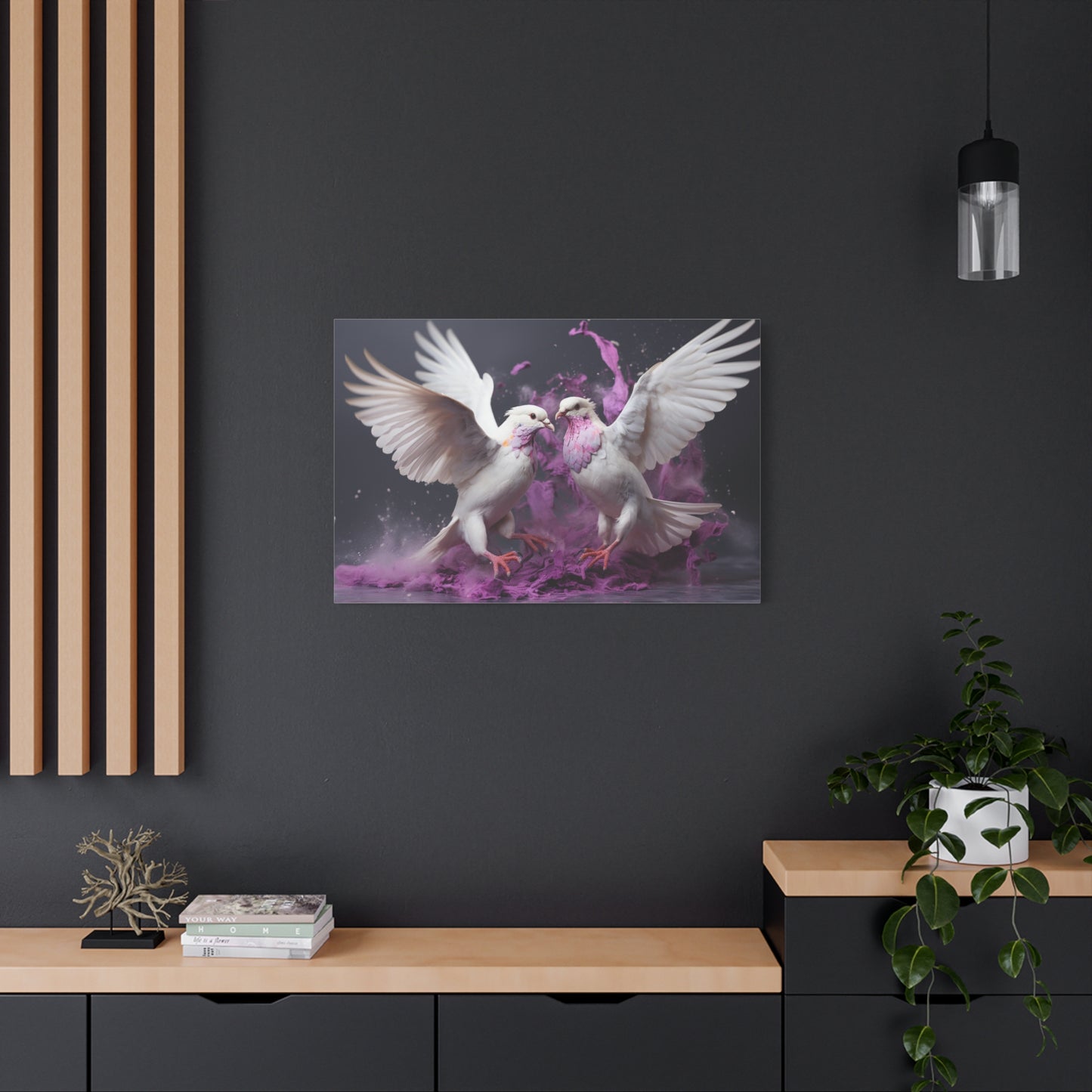 Doves Fly-Matte Canvas, Stretched, 1.25"