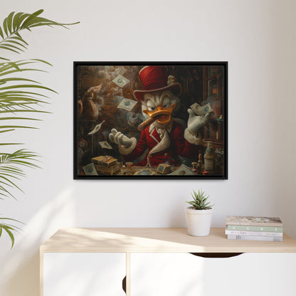 Dollar Duck Dynasty| Matte Canvas, Black Frame