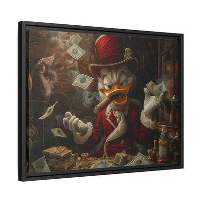 Dollar Duck Dynasty| Matte Canvas, Black Frame