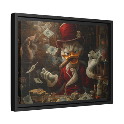 Dollar Duck Dynasty| Matte Canvas, Black Frame