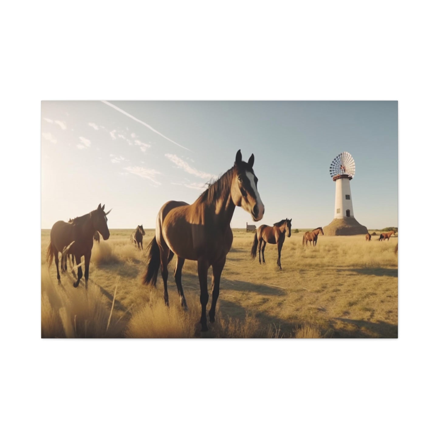 Herd of horses-Matte Canvas, Stretched, 1.25"