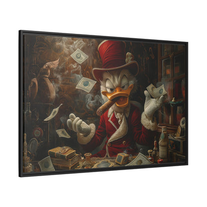 Dollar Duck Dynasty| Matte Canvas, Black Frame