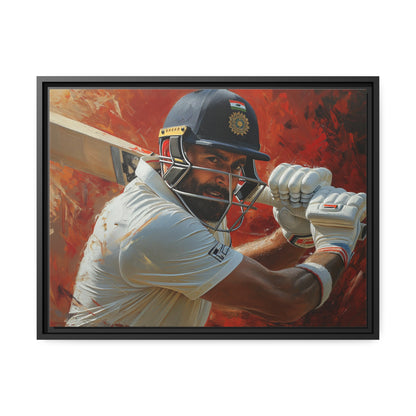 Abrstract Virat Kohli | Matte Canvas | Black Frame | Cricket canvas