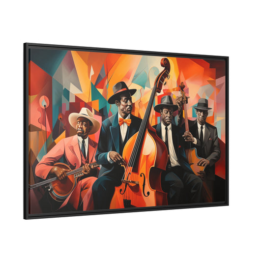 Blues Brothers-Matte Canvas, Black Frame