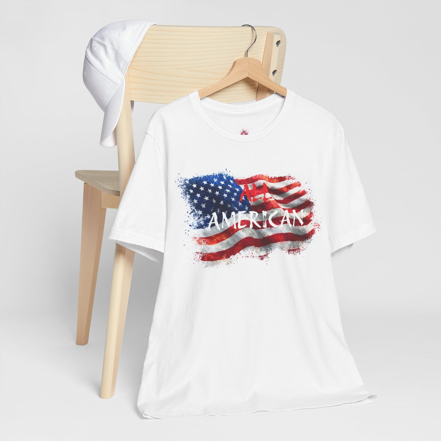 All-American Graphic Tee, American Flag, Patriotic Shirt, Unisex Tee, 4th of July Wear, Independence Day Apparel, Casual Summer Shirt