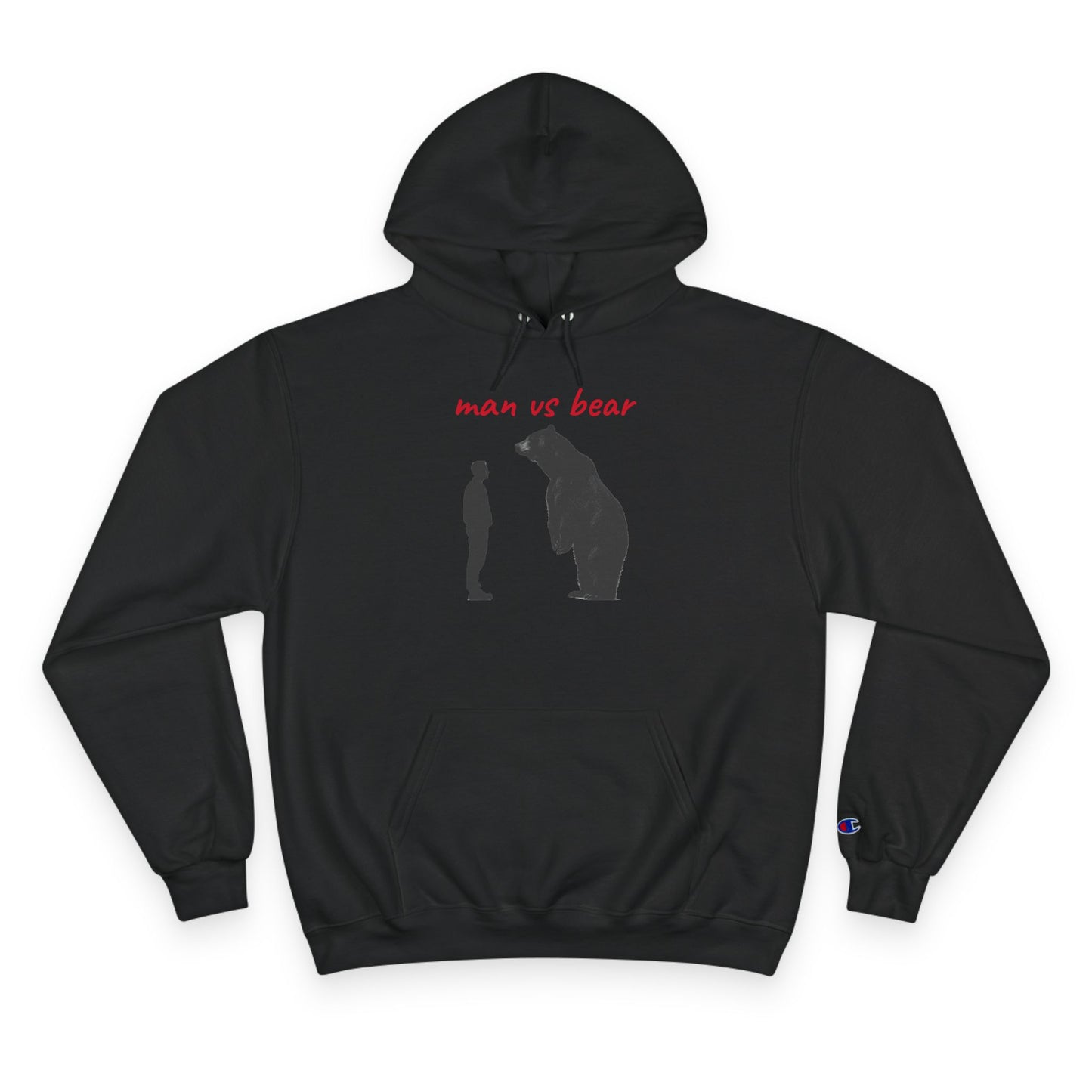 Man VS Bear Encounter Hoodie, Unique Graphic Sweatshirt for Nature Lovers, Animal Art Gift, Cozy Unisex Apparel, Adventure Outfit
