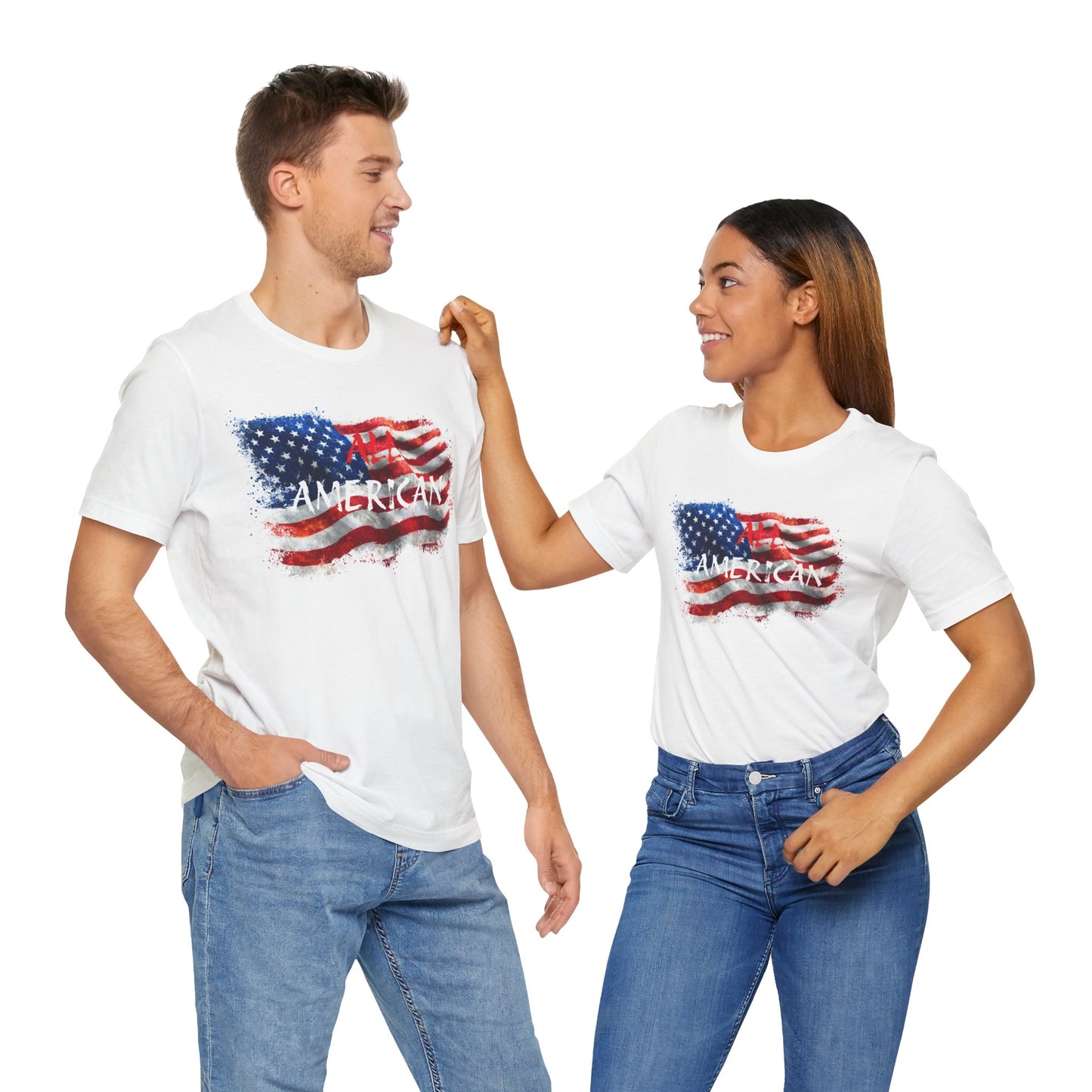 All-American Graphic Tee, American Flag, Patriotic Shirt, Unisex Tee, 4th of July Wear, Independence Day Apparel, Casual Summer Shirt
