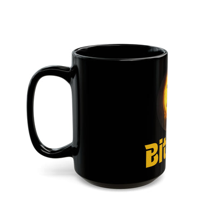 Bitcoin Black Mug - Perfect for Crypto Lovers, Gifts for Tech Enthusiasts, Unique Coffee Cup, Bitcoin Merchandise, 15oz Size