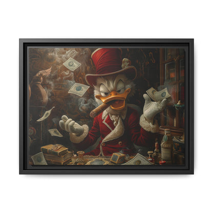 Dollar Duck Dynasty| Matte Canvas, Black Frame