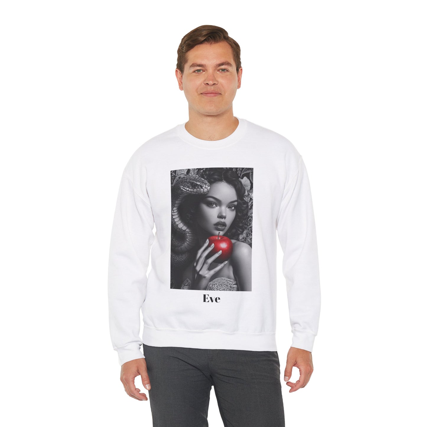 Eve 2024 | Adam & Eve | Biblical Story | Eve and the Serpent | Original Sin |  Crewneck Sweatshirt