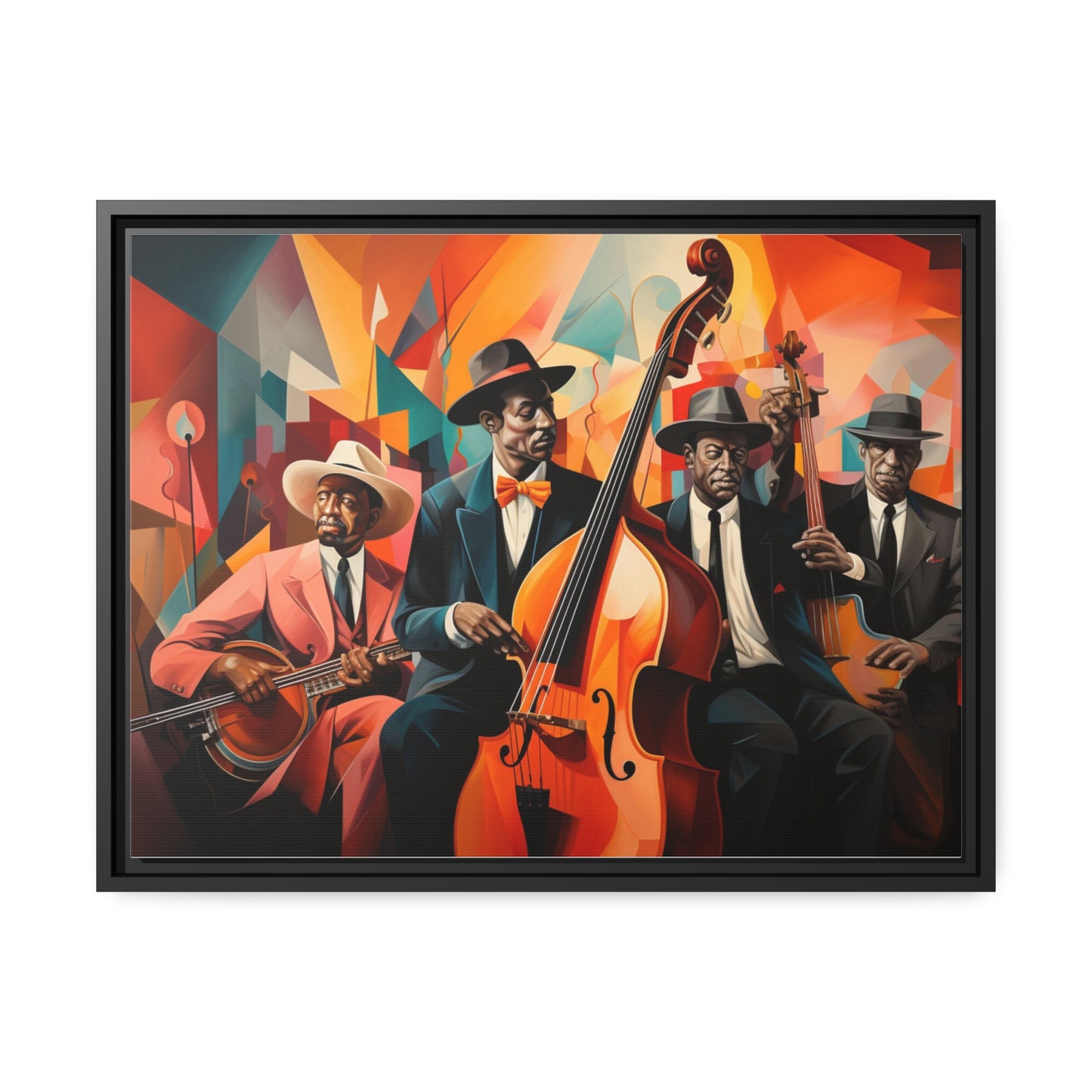 Blues Brothers-Matte Canvas, Black Frame