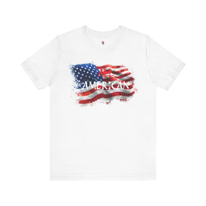 All-American Graphic Tee, American Flag, Patriotic Shirt, Unisex Tee, 4th of July Wear, Independence Day Apparel, Casual Summer Shirt