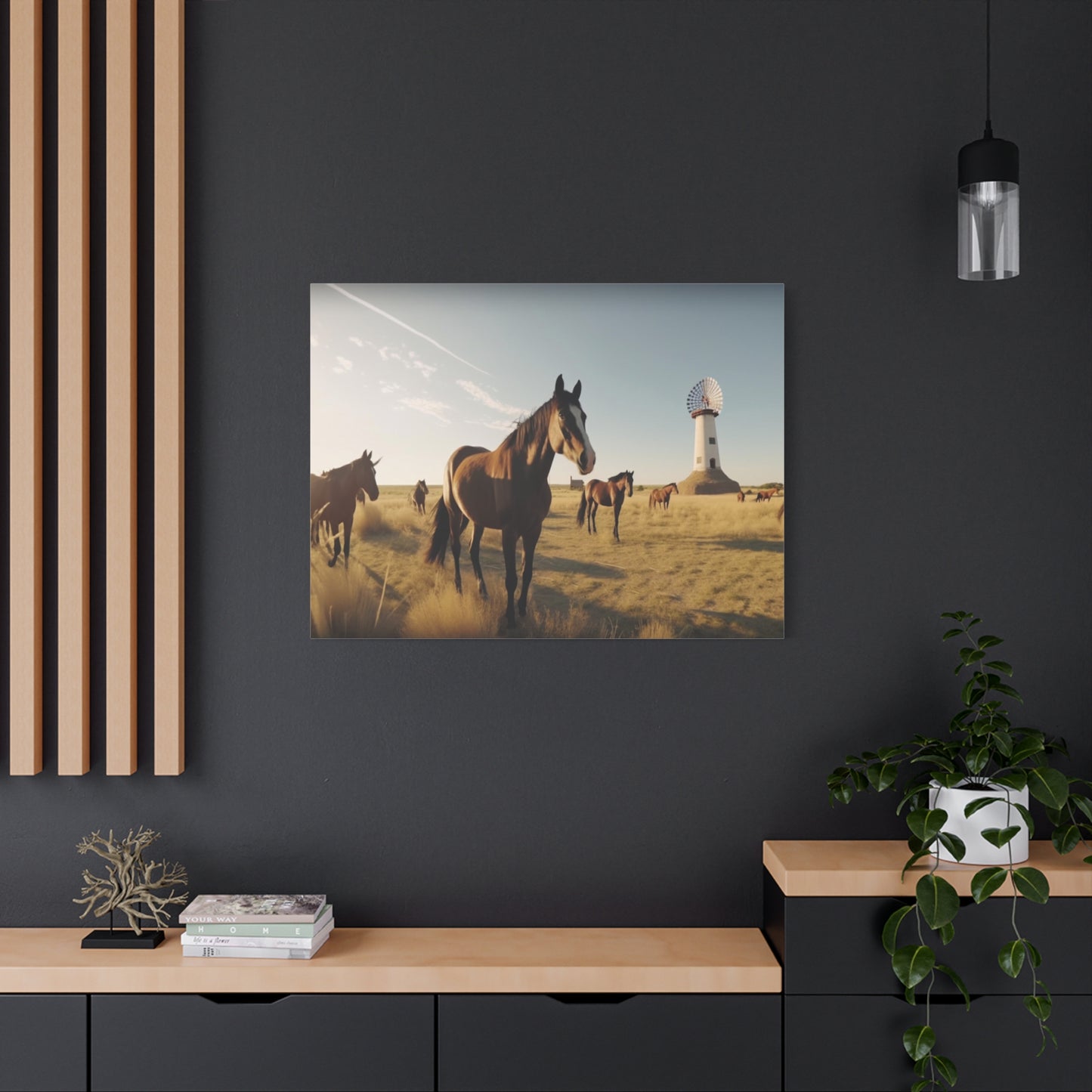 Herd of horses-Matte Canvas, Stretched, 1.25"