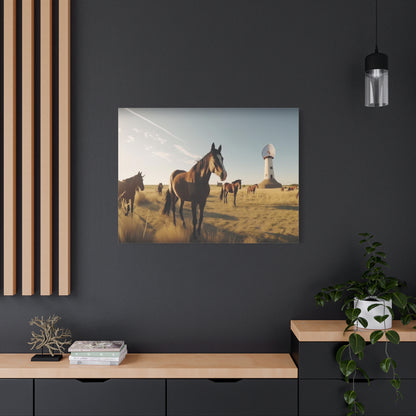 Herd of horses-Matte Canvas, Stretched, 1.25"