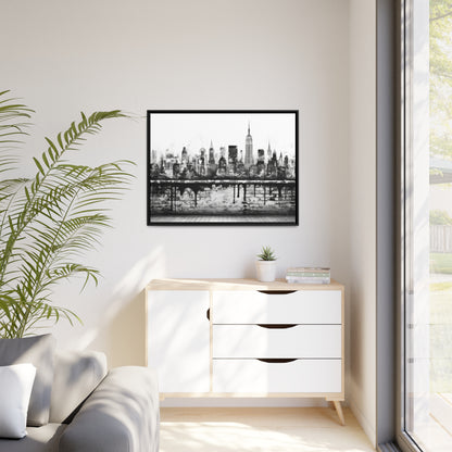 New York State of Mind-Matte Canvas, Black Frame