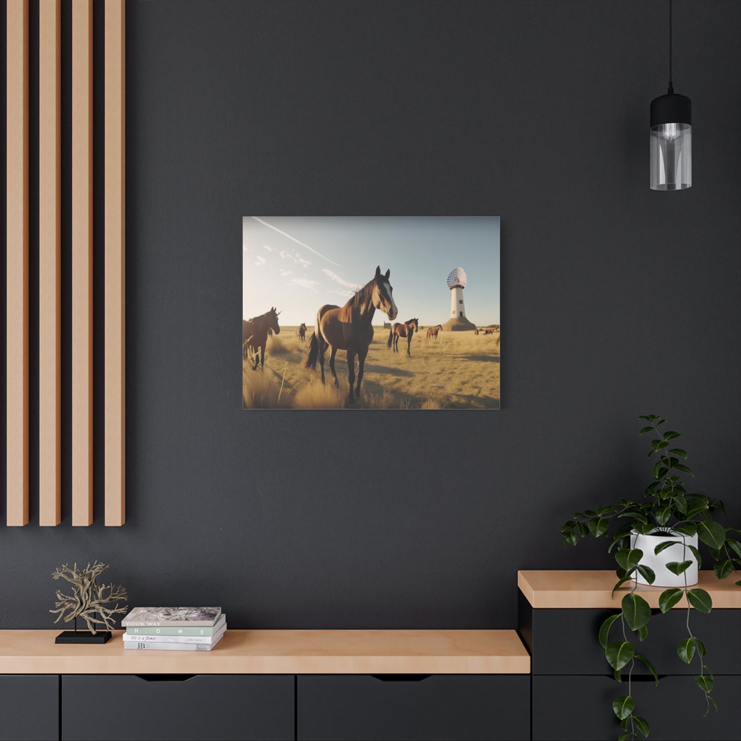 Herd of horses-Matte Canvas, Stretched, 1.25"
