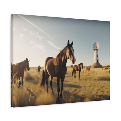 Herd of horses-Matte Canvas, Stretched, 1.25"