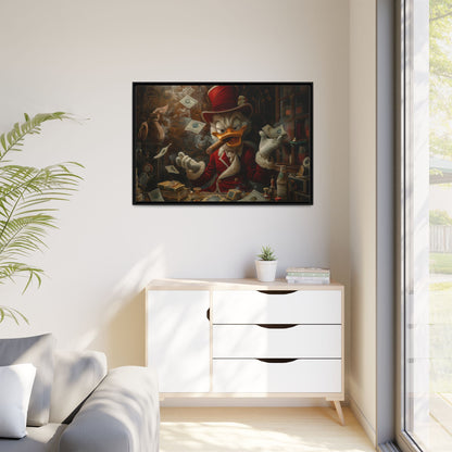 Dollar Duck Dynasty| Matte Canvas, Black Frame