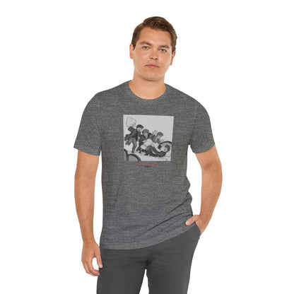 The Pillow Fight Graphic T-Shirt, Studio Ghibli Style Tee, Classic Rock Fan Gift, Nostalgic Streetwear Top