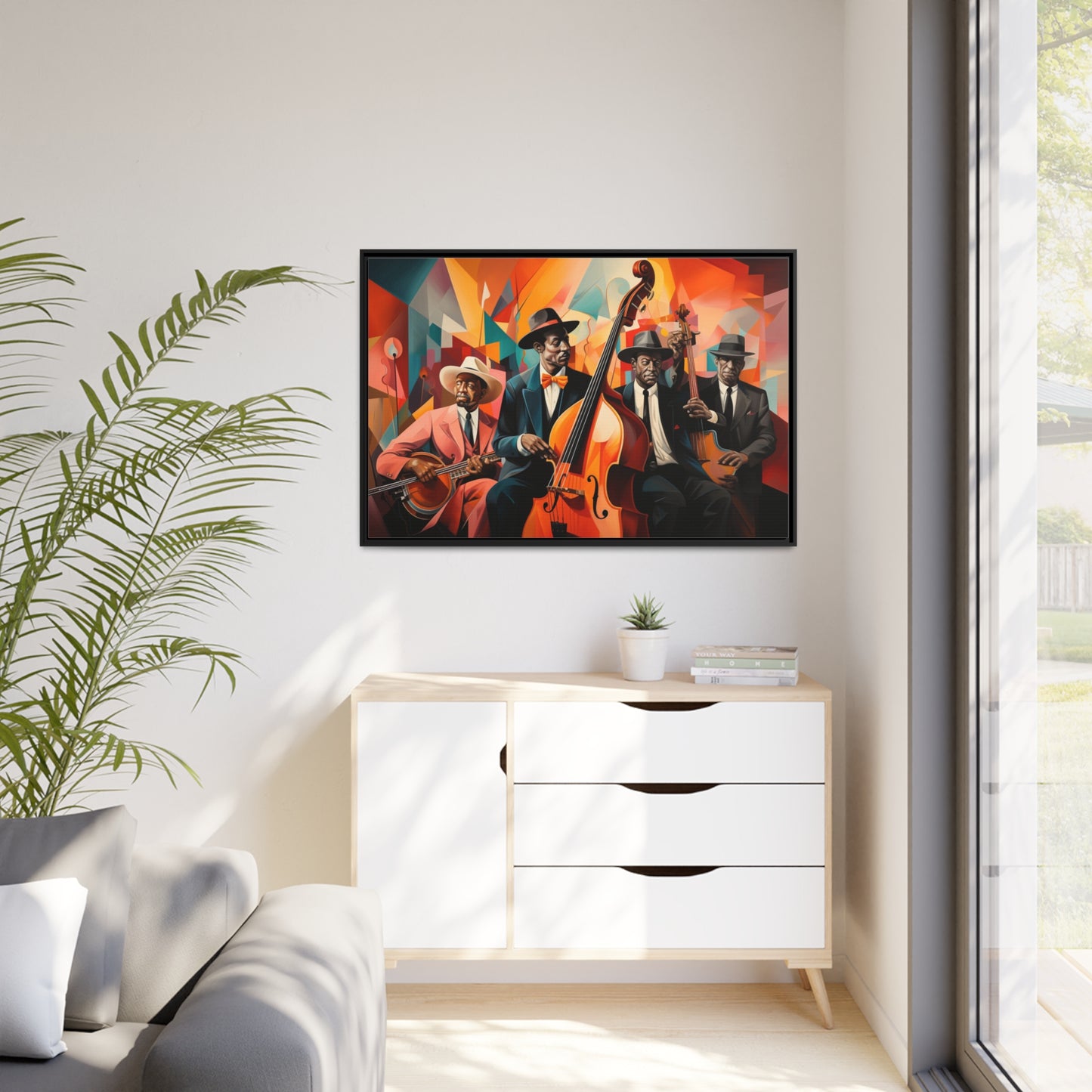 Blues Brothers-Matte Canvas, Black Frame