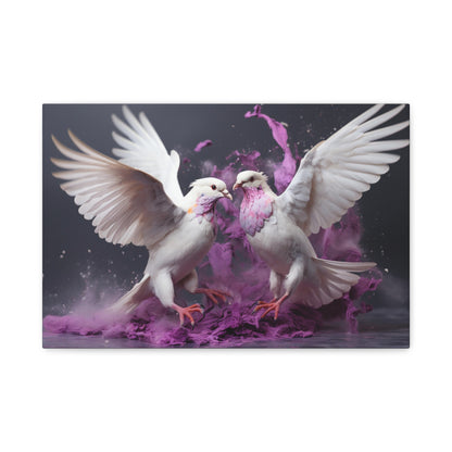 Doves Fly-Matte Canvas, Stretched, 1.25"