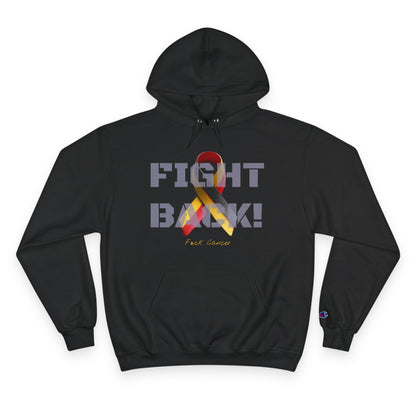 Champion branded, "Fight Back!" F*ck Cancer | Vernett Rose Germany edition | Cancer Awareness Ribbon Pullover