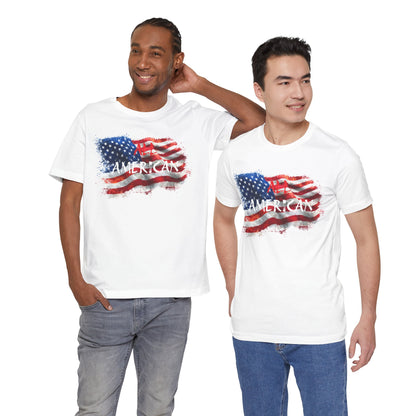 All-American Graphic Tee, American Flag, Patriotic Shirt, Unisex Tee, 4th of July Wear, Independence Day Apparel, Casual Summer Shirt