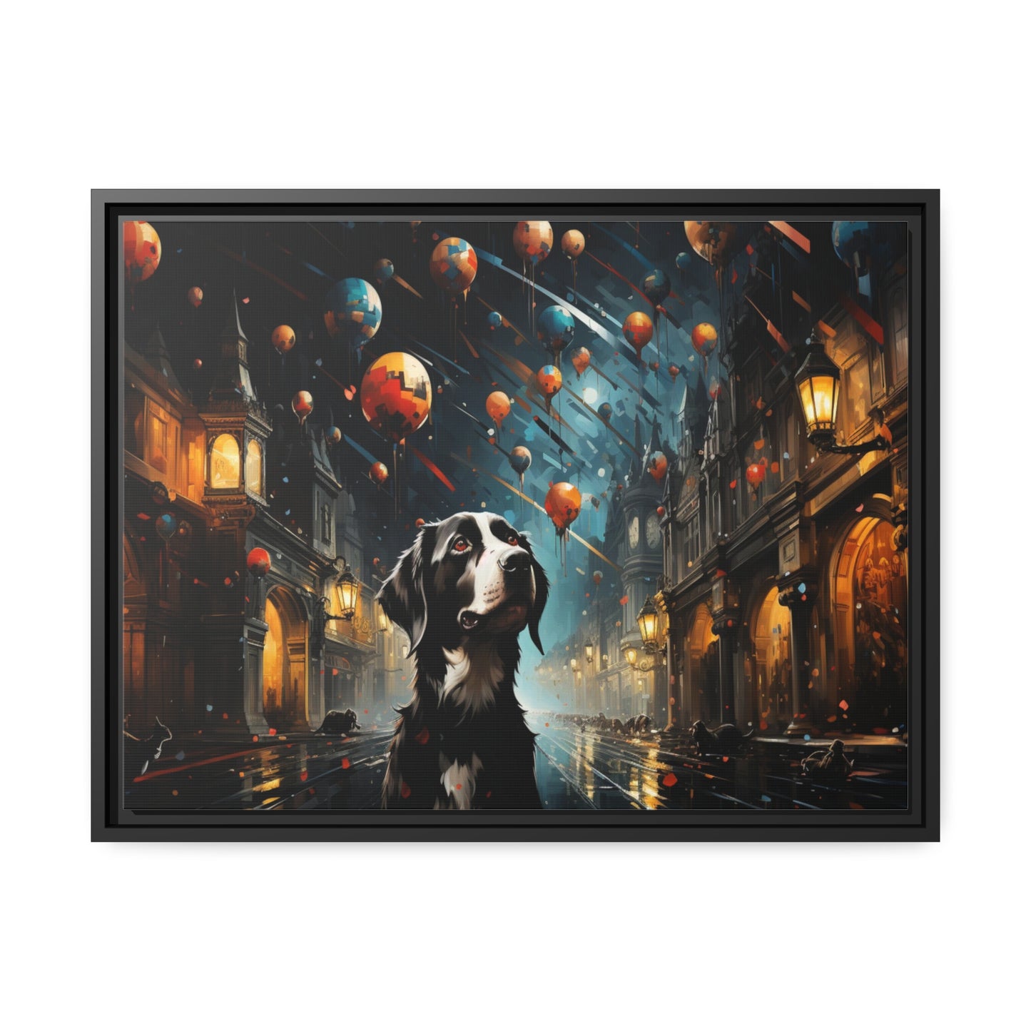 A Dog's World-Matte Canvas, Black Frame