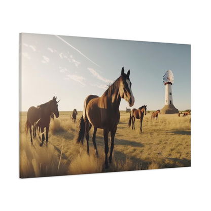 Herd of horses-Matte Canvas, Stretched, 1.25"
