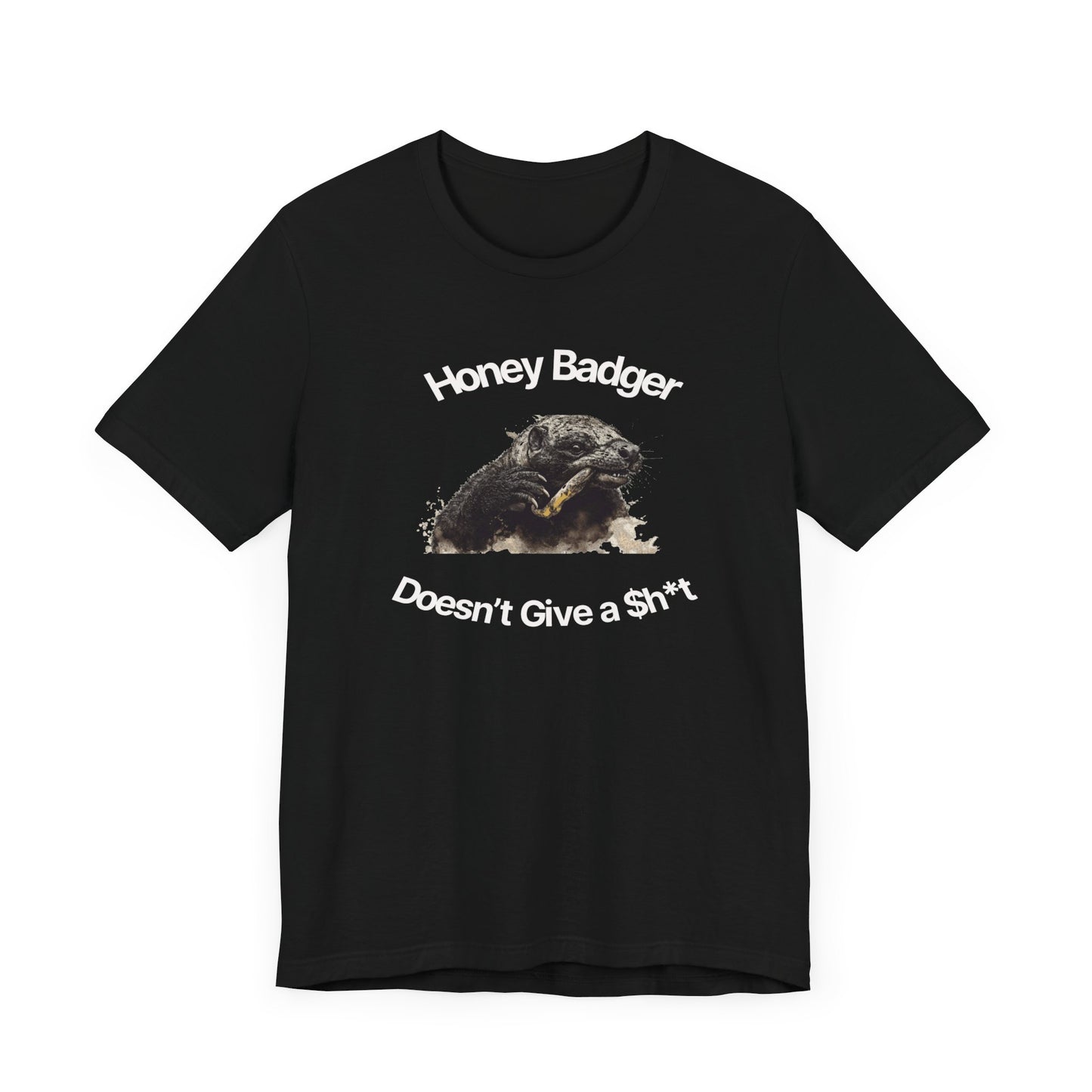Honey Badger Doesn't Give A Sh*T-Unisex Short Sleeve Tee