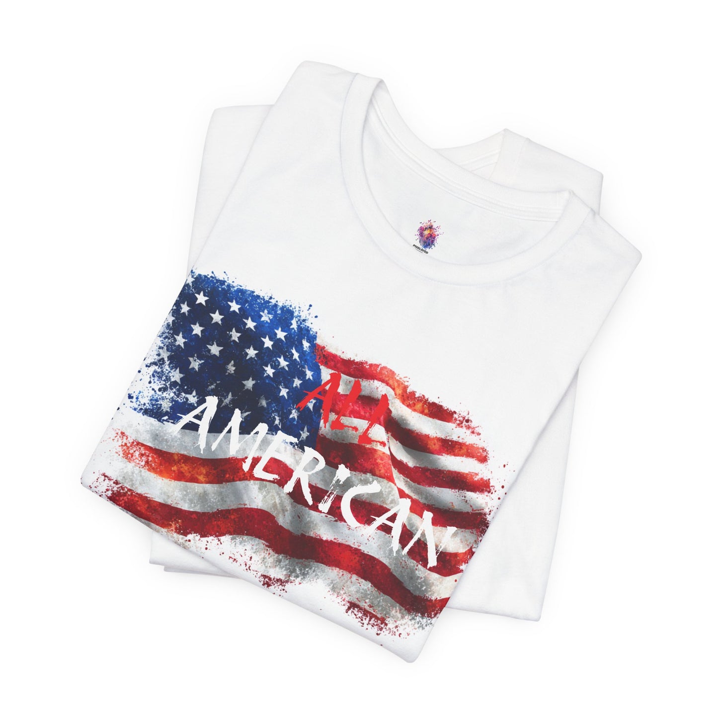All-American Graphic Tee, American Flag, Patriotic Shirt, Unisex Tee, 4th of July Wear, Independence Day Apparel, Casual Summer Shirt