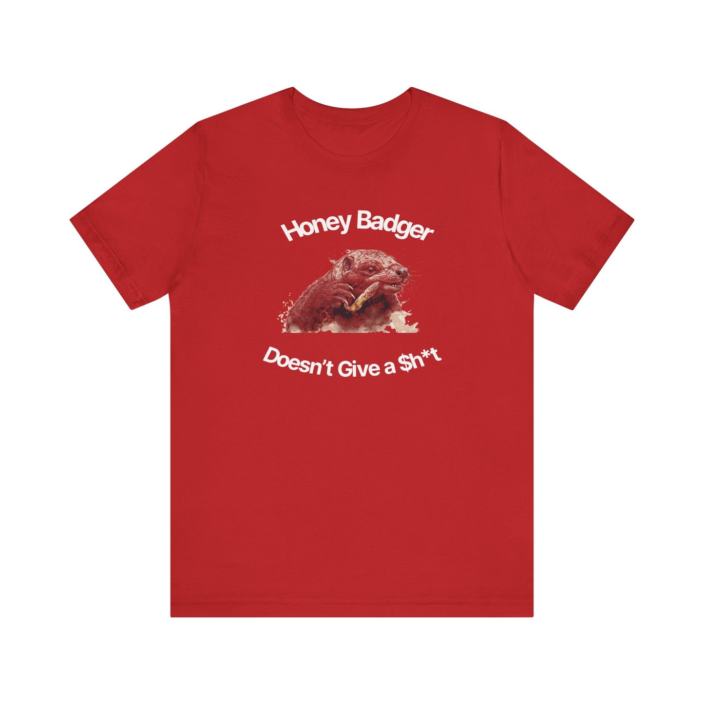 Honey Badger Doesn't Give A Sh*T-Unisex Short Sleeve Tee