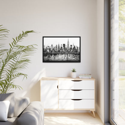 New York State of Mind-Matte Canvas, Black Frame