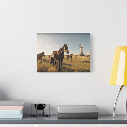 Herd of horses-Matte Canvas, Stretched, 1.25"
