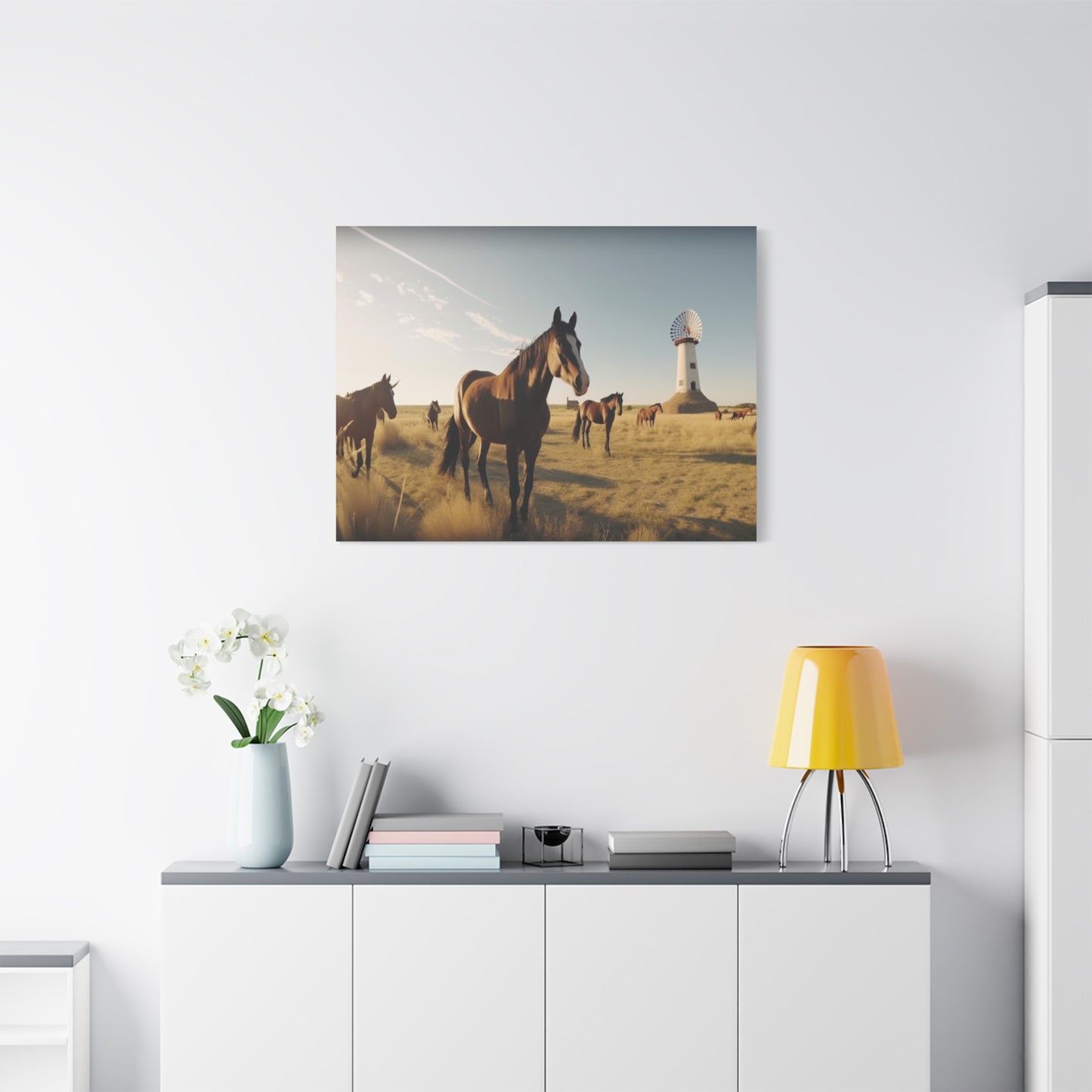 Herd of horses-Matte Canvas, Stretched, 1.25"