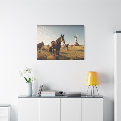 Herd of horses-Matte Canvas, Stretched, 1.25"