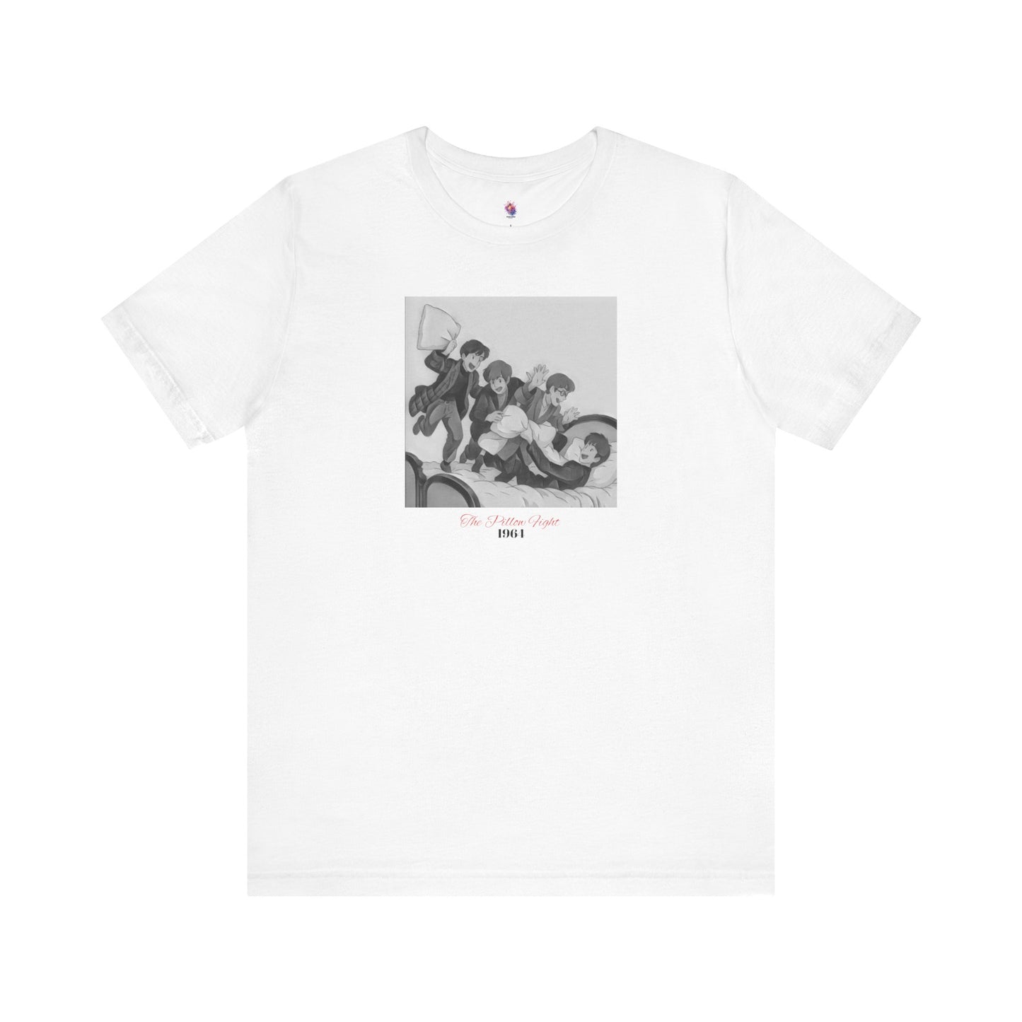 The Pillow Fight Graphic T-Shirt, Studio Ghibli Style Tee, Classic Rock Fan Gift, Nostalgic Streetwear Top