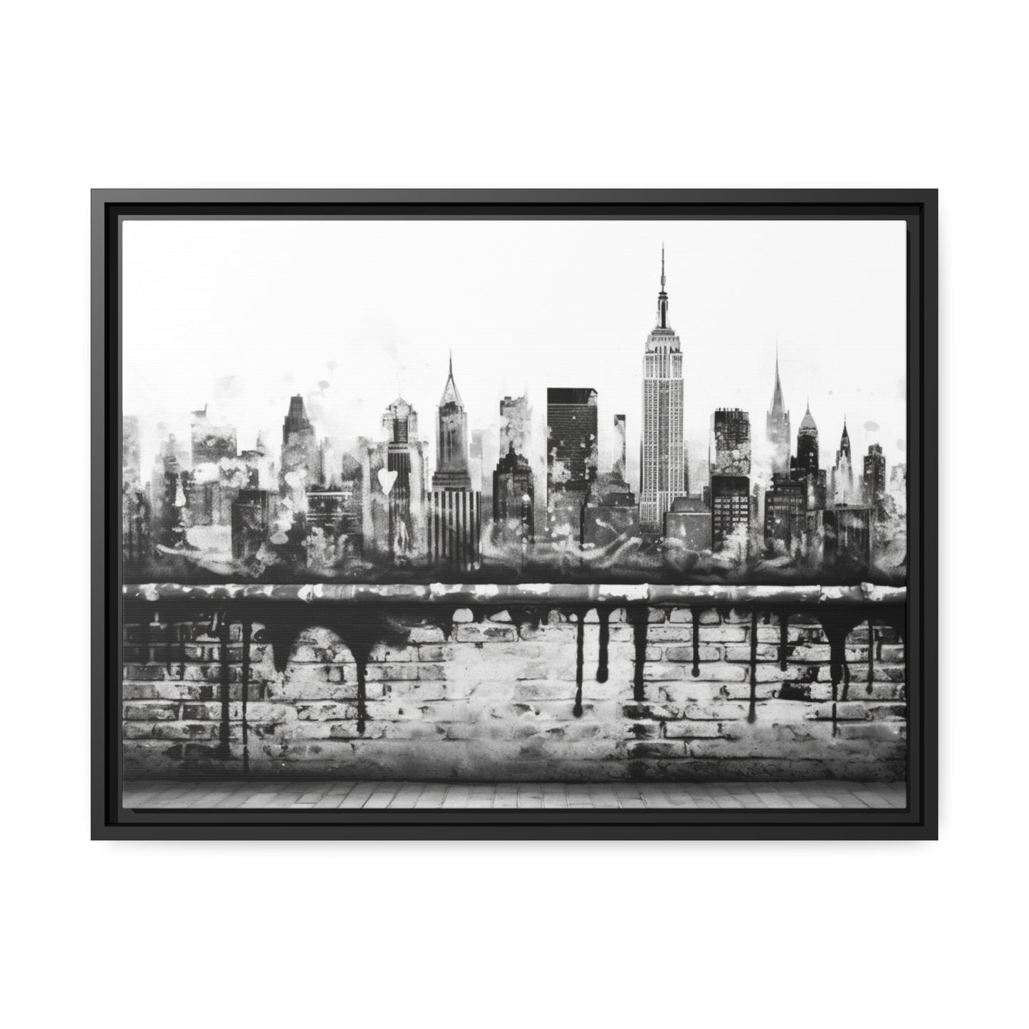 New York State of Mind-Matte Canvas, Black Frame
