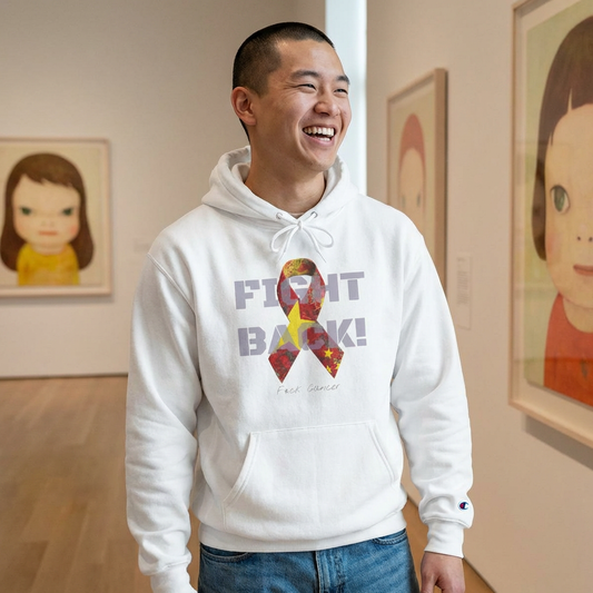 Champion branded, Fight Back "Vernett Rose" China edition | Cancer Awareness Ribbon Pullover