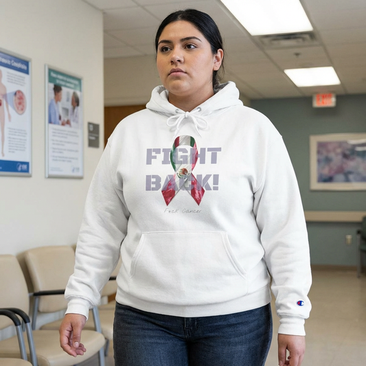 Champion branded, Fight Back "Vernett Rose" Mexico edition | Cancer Awareness Ribbon Pullover